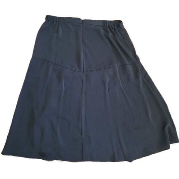 Studio C Womens plus size 24 jet black midnight A-line skirt goth emo vintage - Picture 2 of 4